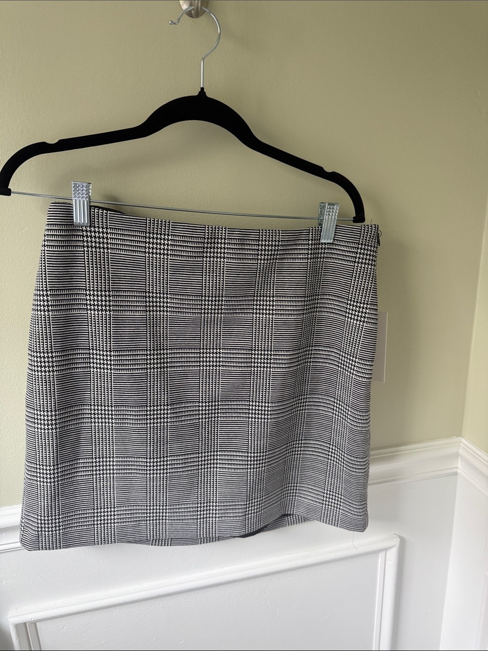 NWT Plaid Mini Skirt - Black & White